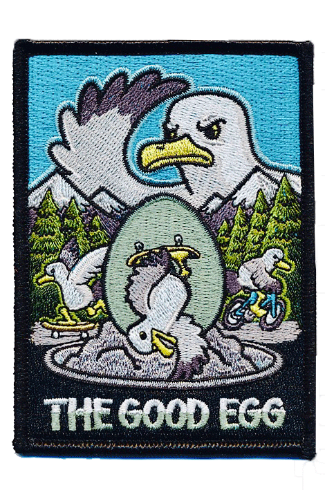 the good egg embroidered patch