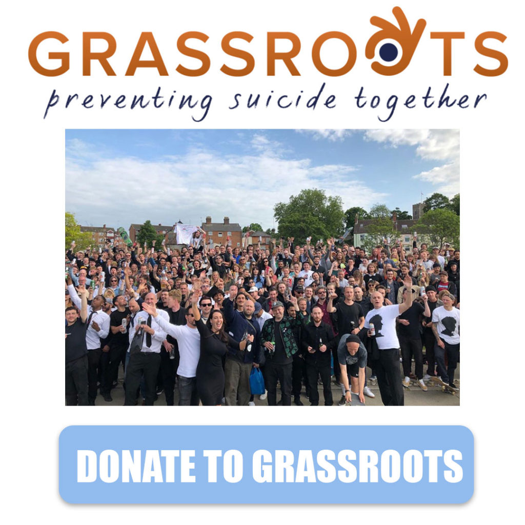 Donation image for UK-based Grassroots suicide prevention group. Click to link to the fundraising page